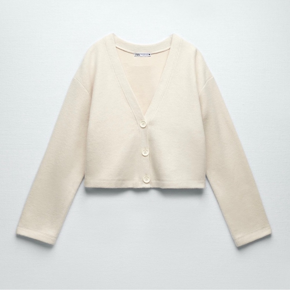 ZARA cream cardigan